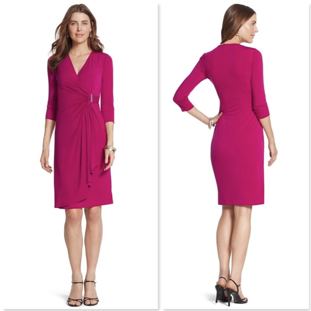 CHICO'S BETHANY FAUX WRAP DRESS